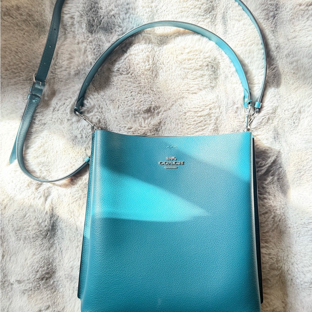 Coach Turquoise Leather Crossbody Bag